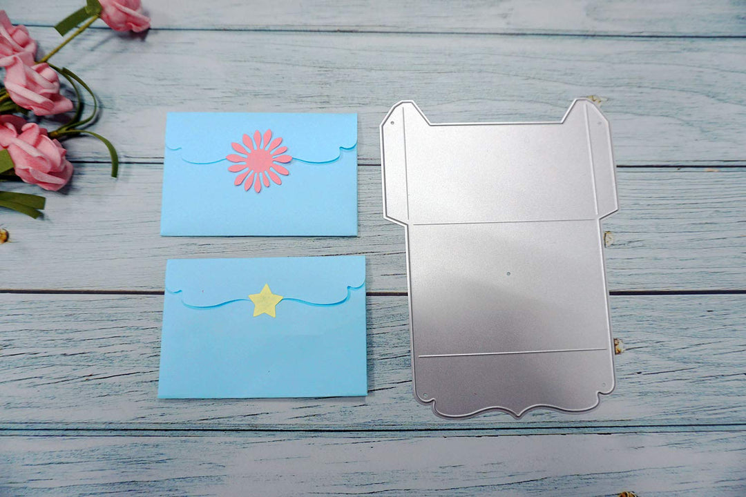 Cutting Dies Metal, Metallic Cutting Dies, Envelope Metal Embossing Stencils for DIY Scrapbooking Photo Album Decorative DIY Paper Cards Making Gift Debossing Border