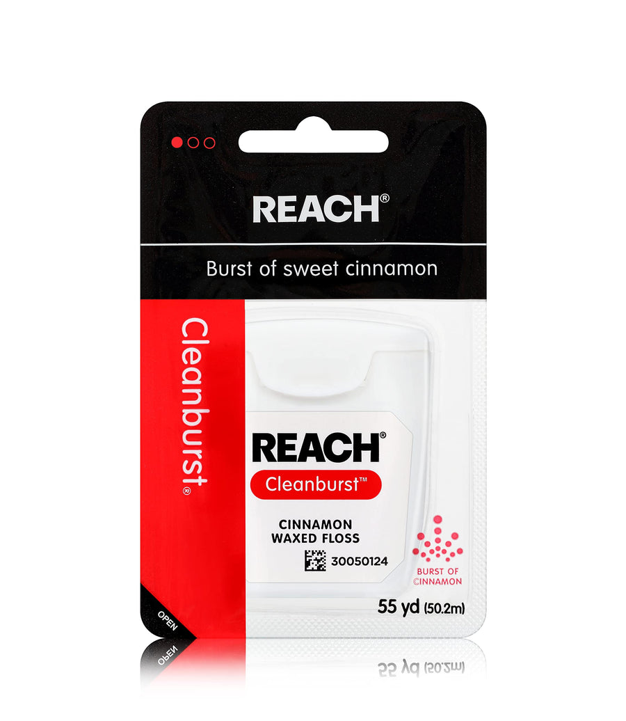 Cleanburst Waxed Dental Floss, Oral Care, Cinnamon Flavored, 55 Yards