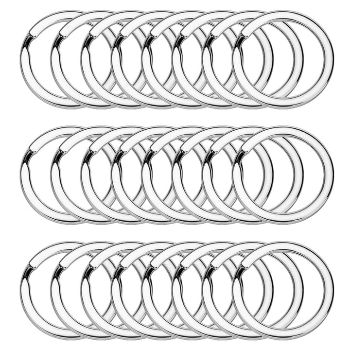 24 Pack Flat Key Rings Metal Split Ring for Home Car Keys Organizations, Jewelry Making, 1 Inch (Golden)