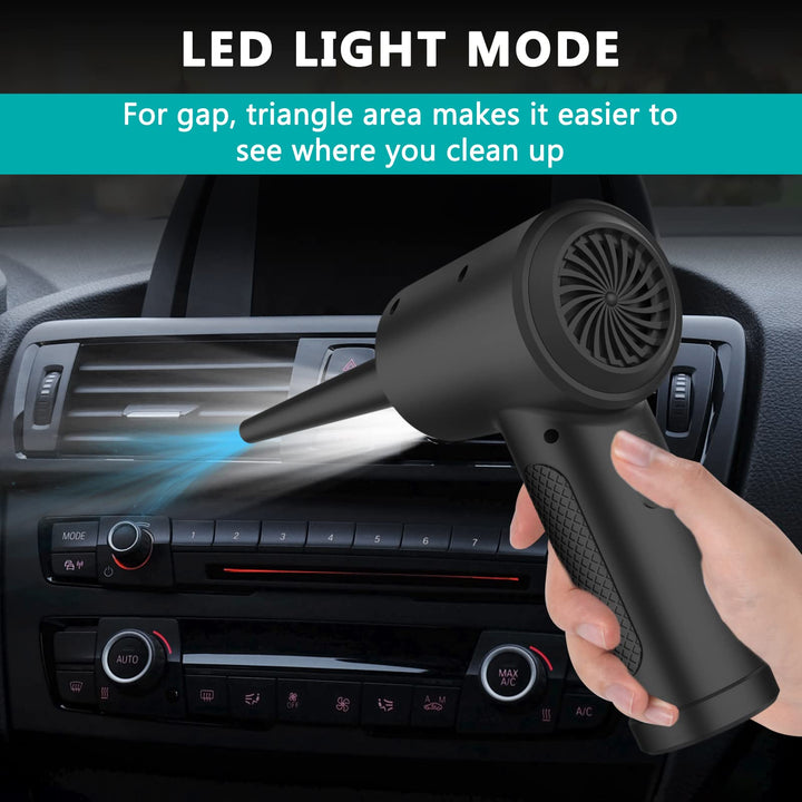 Compressed Air Duster Electric Air Duster 51000 RPM Three-Speed Powerful Air Blower 6000mAh Rechargeable Air Duster for Cleaning Computer Laptop Interior Car Alternative to Compressed Air Tank