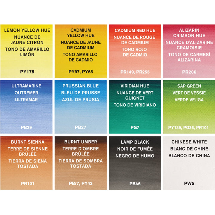 Winsor & Newton Cotman Watercolor Paint Set, Customisable Travel Tin, 12 Half Pan