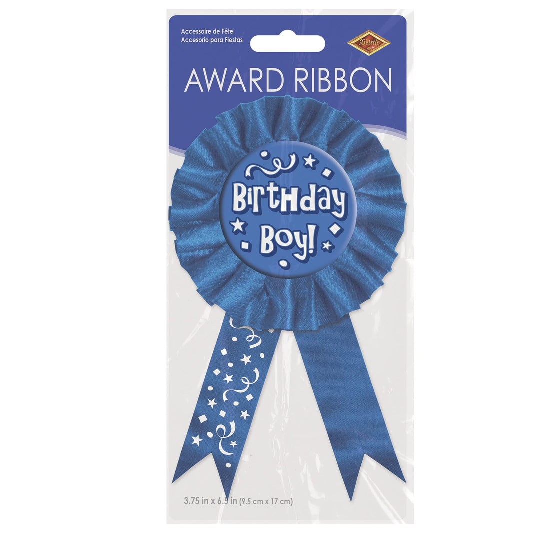 Birthday Boy Award Ribbon Party Accessory (1 count) (1/Pkg)