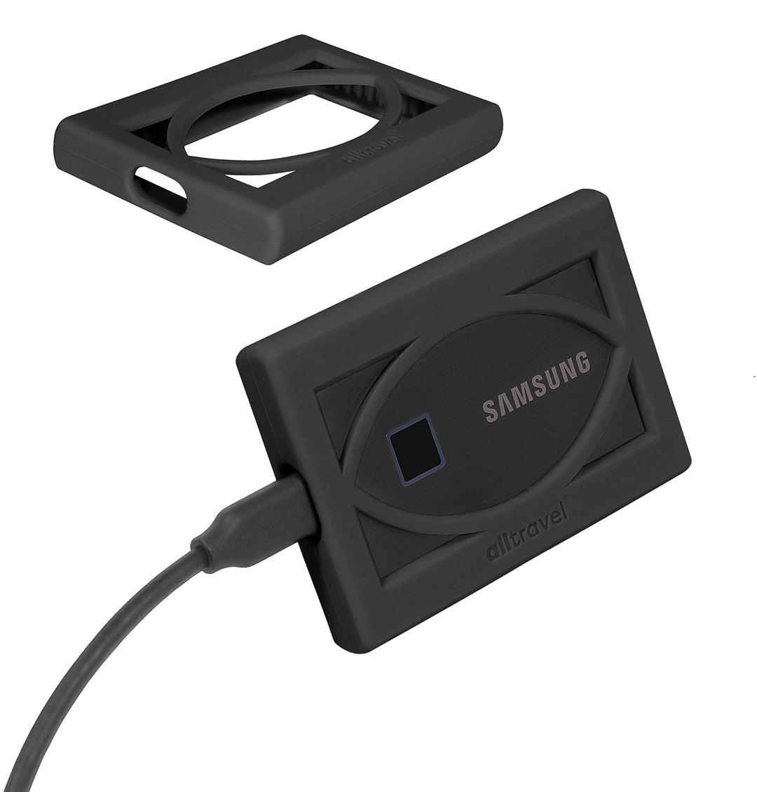 External Solid State Drive Bumper Sleeve for Samsung T7,T7 Touch Portable SSD - 1TB, 2TB, 500GB - USB 3.2 External Solid State Drives, Super Strong Bumper Anti Shock, Shake and Drop (Black)