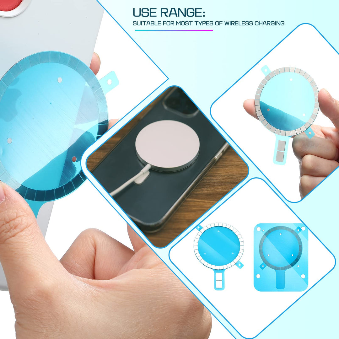 3 Pieces Magnet Sticker Circle Magnetic Ring Sticker Wireless Charging Phone Case Compatible with iPhone 12 Pro Max 12 Mini 11 Xs Xr 8 Mobile Phone Case