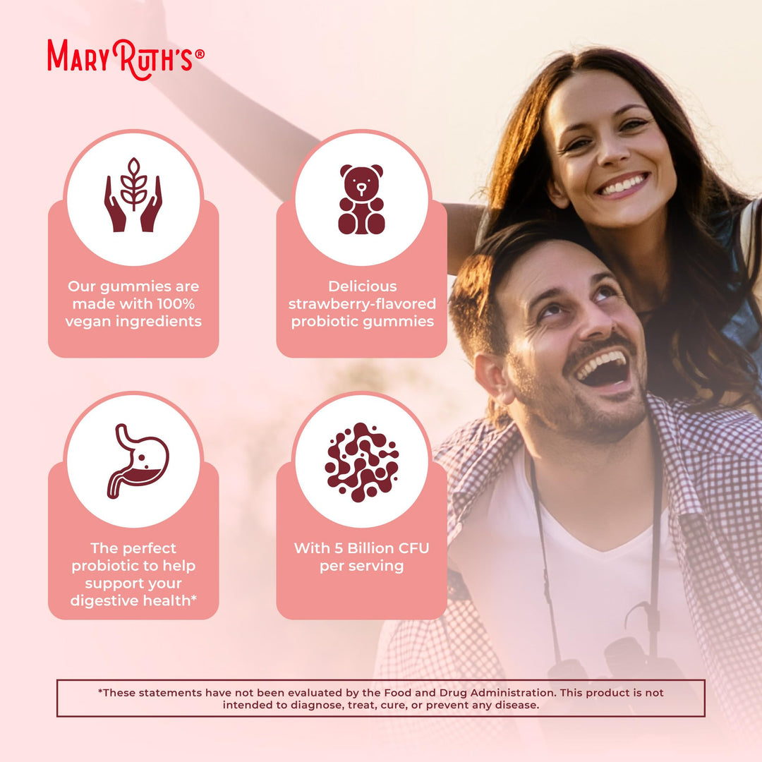 USDA Organic Probiotic Gummies |Probiotics forWomen & Men Digestive Health & Gut Comfort Supplement 5 Billion CFU | Immune & Digestive Support | Vegan | Non-GMO | 60 Count