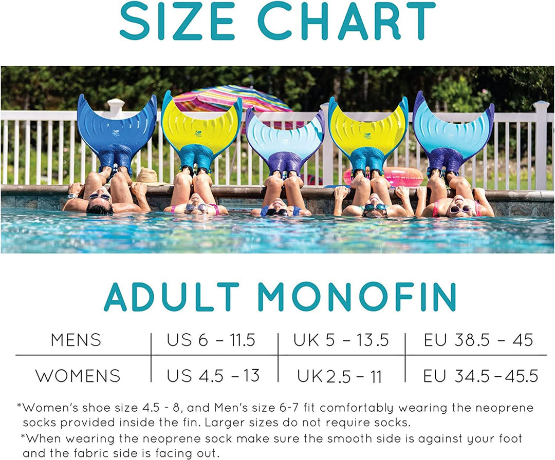 unisex adult Monofin, PRP/BLU, US