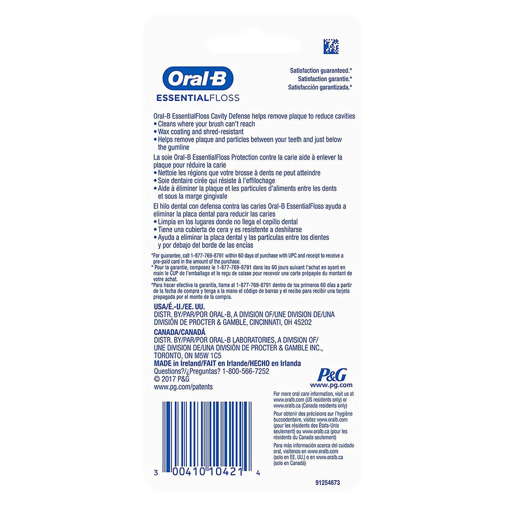 EssentialFloss Cavity Defense Dental Floss, 50 M, Pack of 2