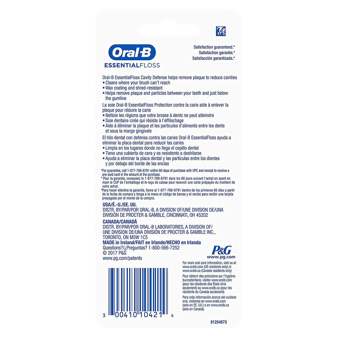 EssentialFloss Cavity Defense Dental Floss, 50 M, Pack of 2