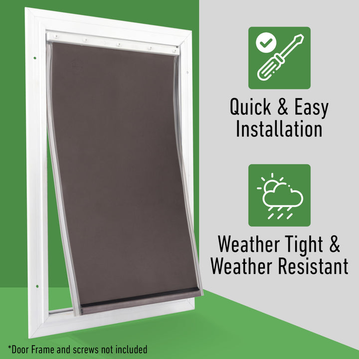 Large Replacement Dog Door Flap - Weather Resistant & Easy to Install Petsafe Freedom PAC11-11039 - Flexible Doggie Door Replacement Flaps for Small, Medium & Large Dogs & Cats