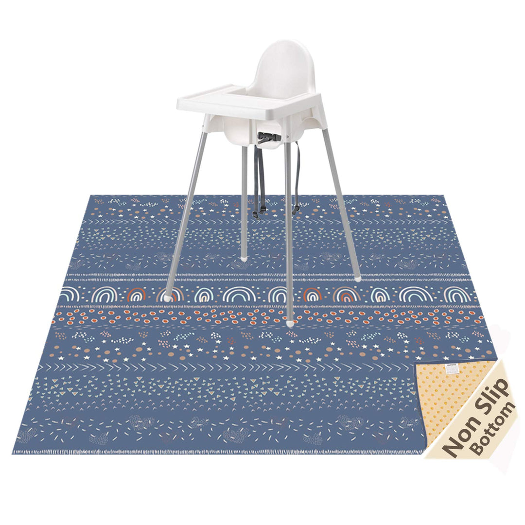Splat Mat for Under High Chair/Arts/Crafts, 51 Waterproof Spill Mat Washable Non-Slip Floor Protector Splash Mat, Messy Mat and Table Cloth
