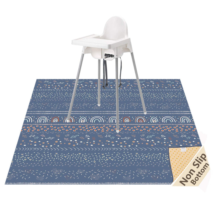 Splat Mat for Under High Chair/Arts/Crafts, 51 Waterproof Spill Mat Washable Non-Slip Floor Protector Splash Mat, Messy Mat and Table Cloth