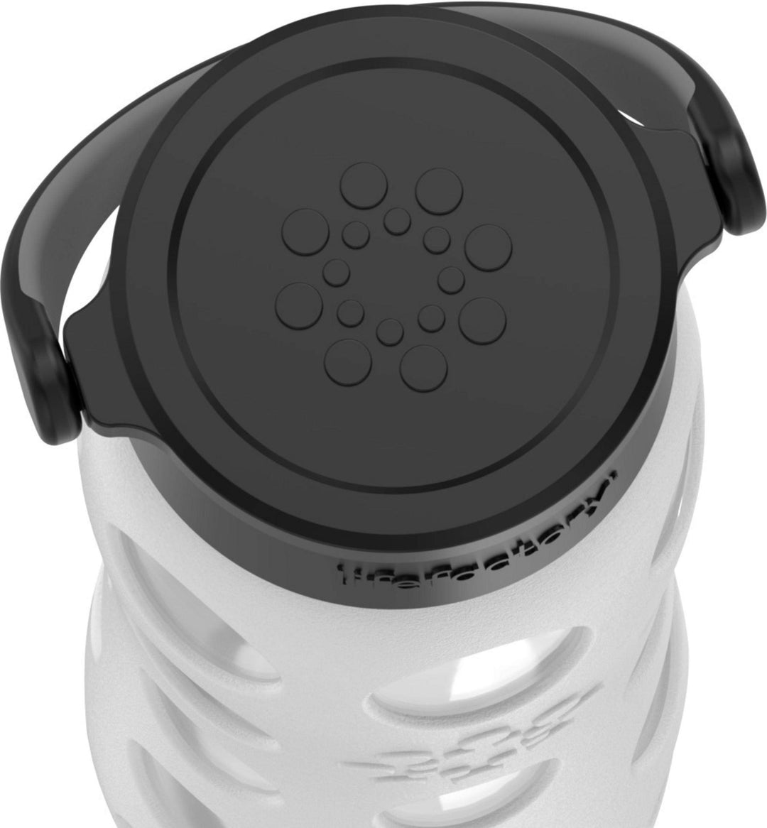 22-Ounce BPA-Free Glass Water Bottle with Classic Cap and Protective Silicone Sleeve, White