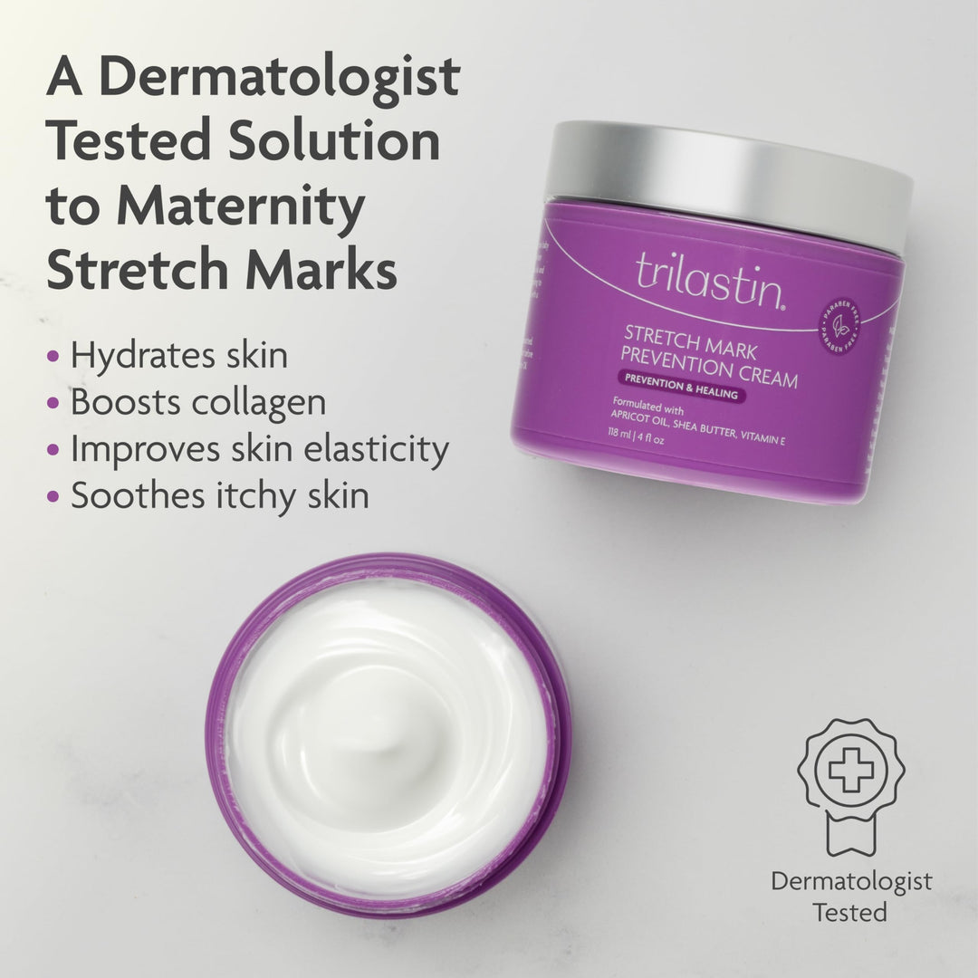 Maternity Stretch Mark Prevention Cream - Paraben-Free, Hypoallergic, and Safe for Pregnancy - Stretch Mark Cream for Pregnant Women - 4 Oz - Belly Cream for Pregnant Women