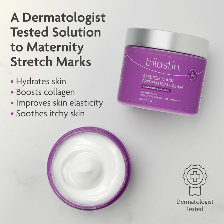 Maternity Stretch Mark Prevention Cream - Paraben-Free, Hypoallergic, and Safe for Pregnancy - Stretch Mark Cream for Pregnant Women - 4 Oz - Belly Cream for Pregnant Women