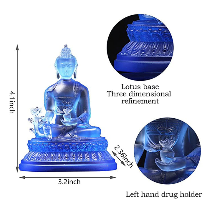 Buddha Statue Decoration Chinese Feng Shui Sculpture Lucky Sculpture, Home Art Ornament Room Decoration Gift Series, Zen Ornament Buddha Statue Sitting, Resin Health Buddha Statue (k)