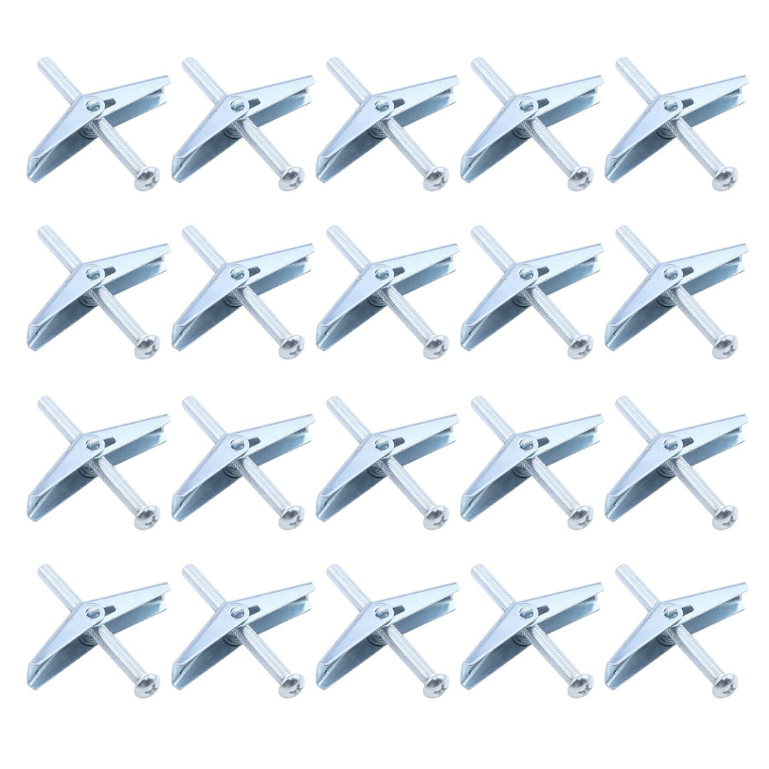 20 PCS M5 Toggle Bolt and Wing Nut for Hanging Heavy Items on Drywall