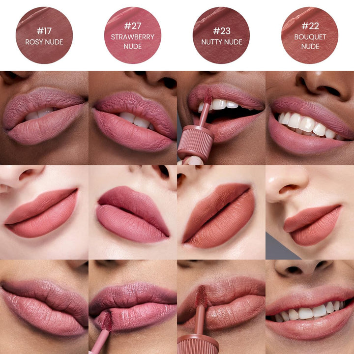 Ink the Velvet Lip Tint - High Pigment Color, Longwear, Weightless, Not Animal Tested, Gluten-Free, Paraben-Free (002 CELEB DEEP ROSE)