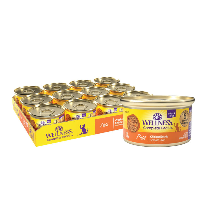 Complete Health Pate Adult Wet Cat Food, Natural, Protein-Rich, Grain Free, 3 Ounce, 24 Pack, (Chicken)