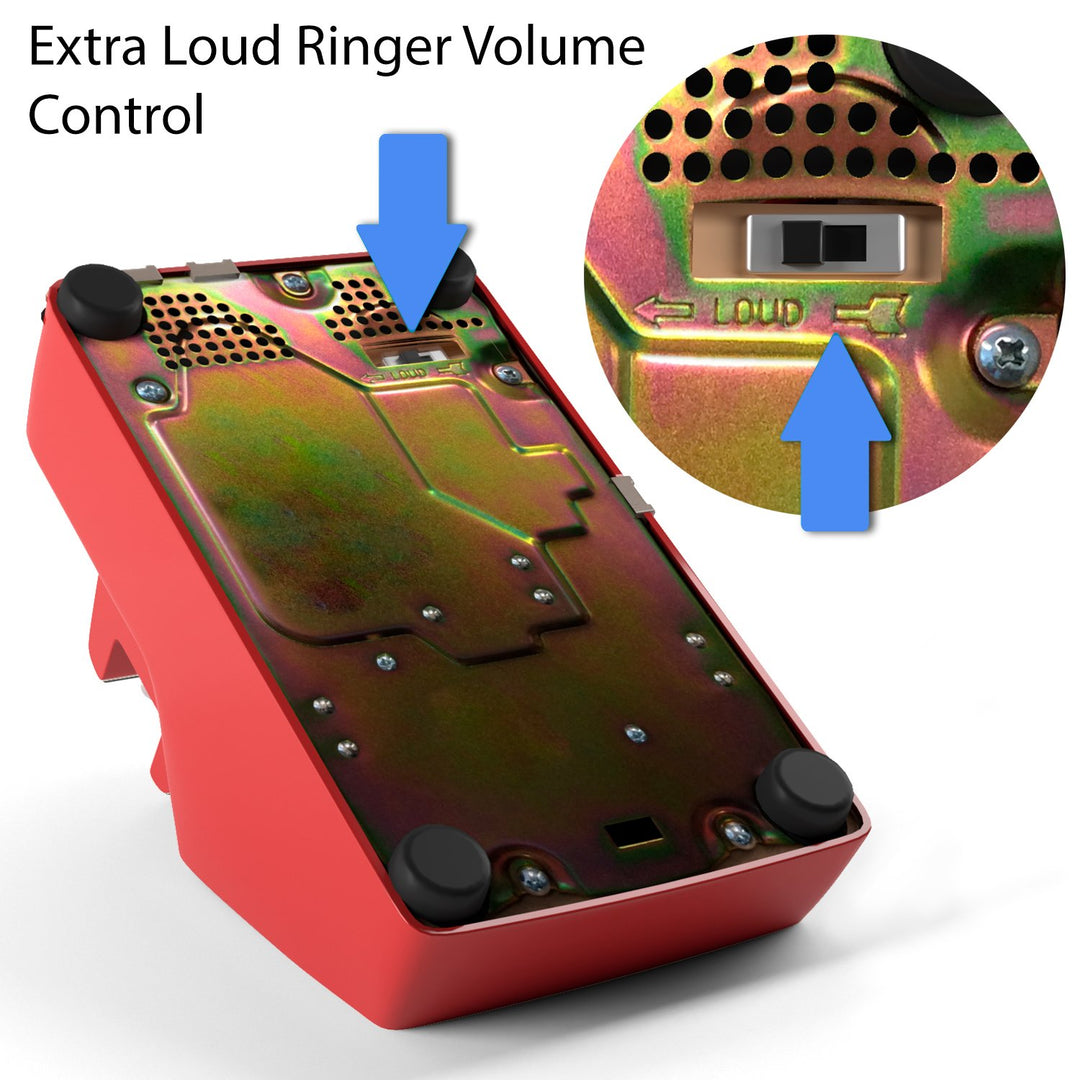 Classic Corded Phone for Hearing Impaired Telephone for Seniors with Extra Loud Ringer (Ash)