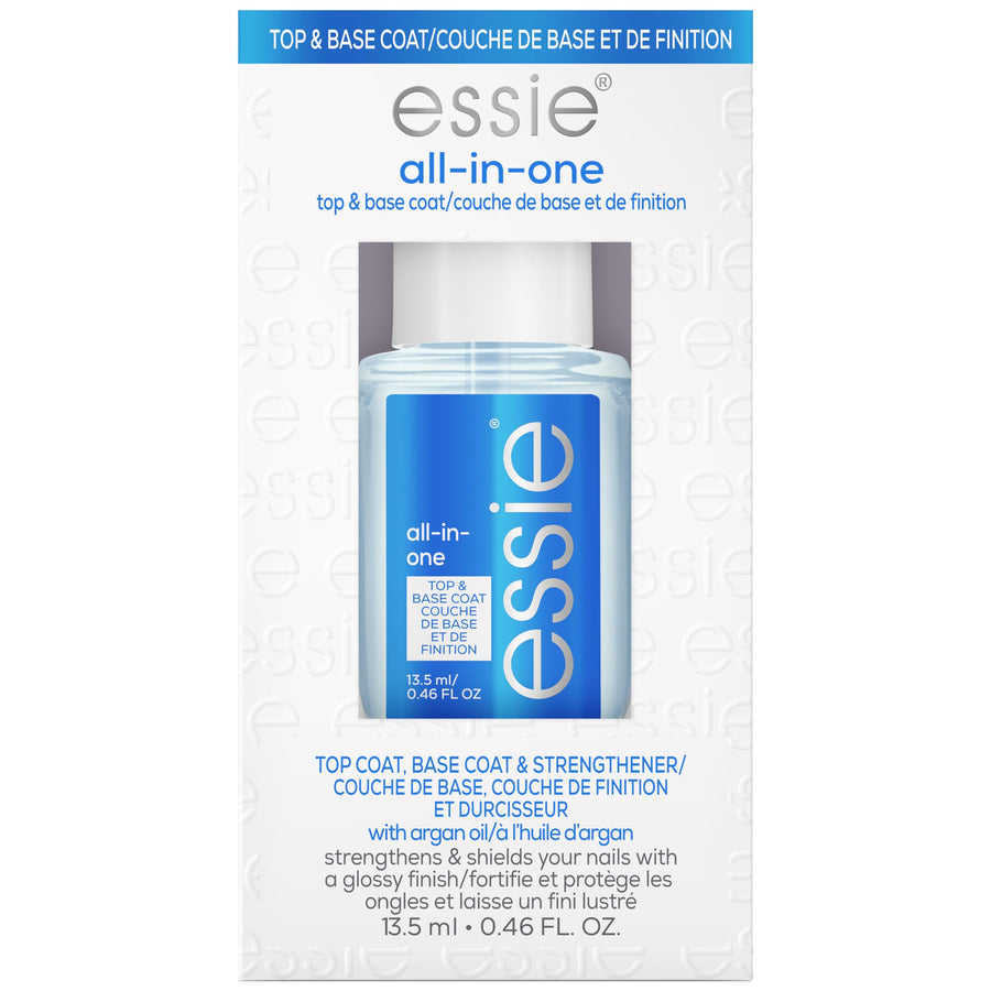Nail Care, 8-Free Vegan, All In One Base Coat and Top Coat, strength and shine nail polish, 0.46 fl oz