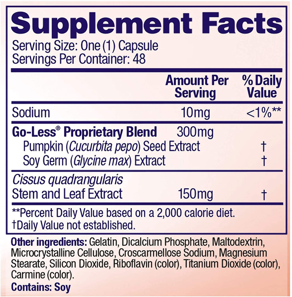 Bladder Control with Go-Less® & Weight Management Dietary Supplement | Helps Reduce Occasional Urgency* | Promotes Healthy Metabolism* | Supports a Good Night’s Sleep* | 48 Capsules