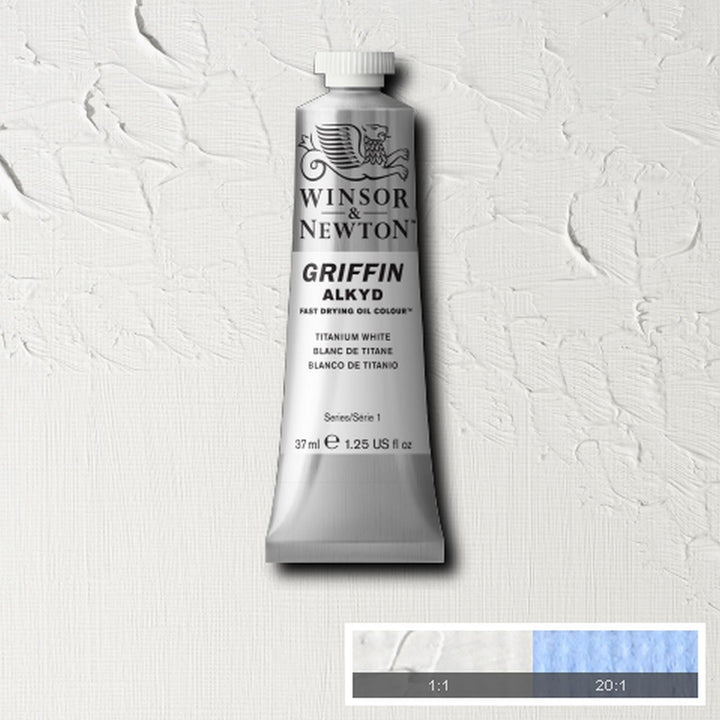 Winsor & Newton Griffin Alkyd Fast Drying Oil Paint, 37ml (1.25-oz) tube, Titanium White