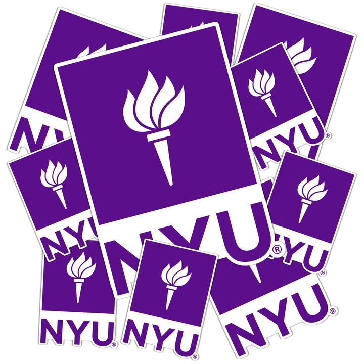 New York University Stickers NYU Violets Vinyl Decals Laptop Water Bottle Car Scrapbook 13.43x10.98 Sheet T3 (Type 3-1)