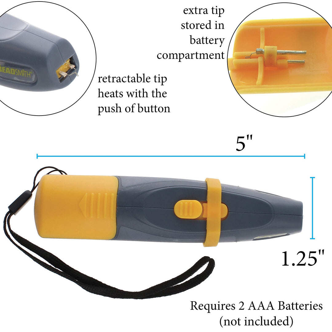 Ultra Thread Zap, Thread Burner, 3 inches, Push Button, Battery Operated (2xAAA), Trim, Burn and Melt thread with one touch