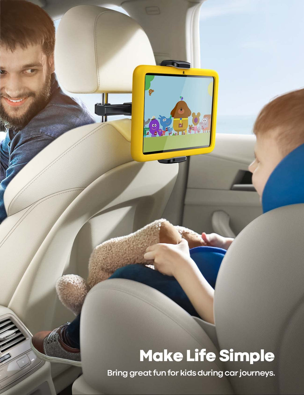 Car Tablet Mount, Headrest Tablet Holder - Car Back Seat Travel Tablet Stand for Kids, Compatible with iPad Pro Air Mini, Galaxy Tab, Fire HD, 4.7-13 Cell Phone, Tablets and Devices
