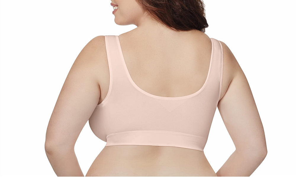 womens Pure Comfort Front Close Wirefree Mj1274 Bra, Sandshell, 4X US