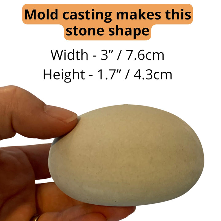 Silicone Mold for Making Smooth Rocks and Stones for Art - Includes Dome Template - Design #1 - Reusable for Art Including Mandala Dotting - Drawing Painting DIY Crafts