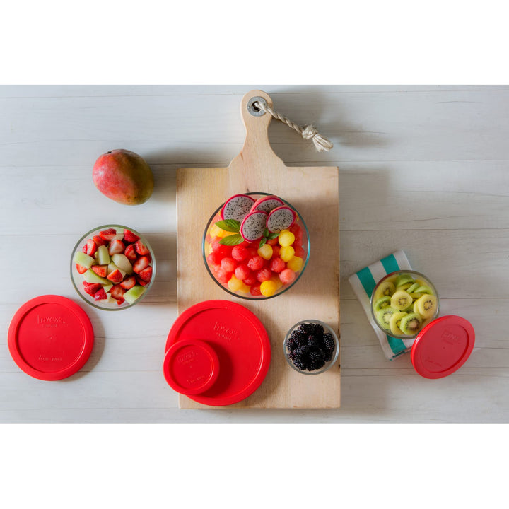 Simply Store 2-Cup Single Glass Food Storage Container with Lid, Non-Pourous Round Meal Prep Container, BPA-Free , Dishwasher, Microwave, Oven and Freezer Safe