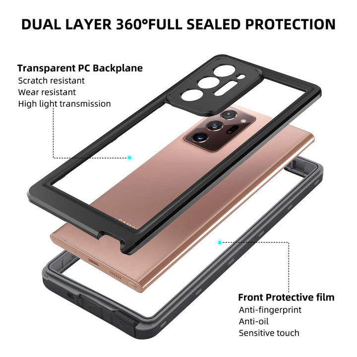 for Samsung Galaxy Note 20 Ultra Waterproof Case Built-in Screen Protector Water Resistant Cover Protective Drop Protection Hard, Shockproof Full Body Case for Samsung Note 20 Ultra 5G, Teal
