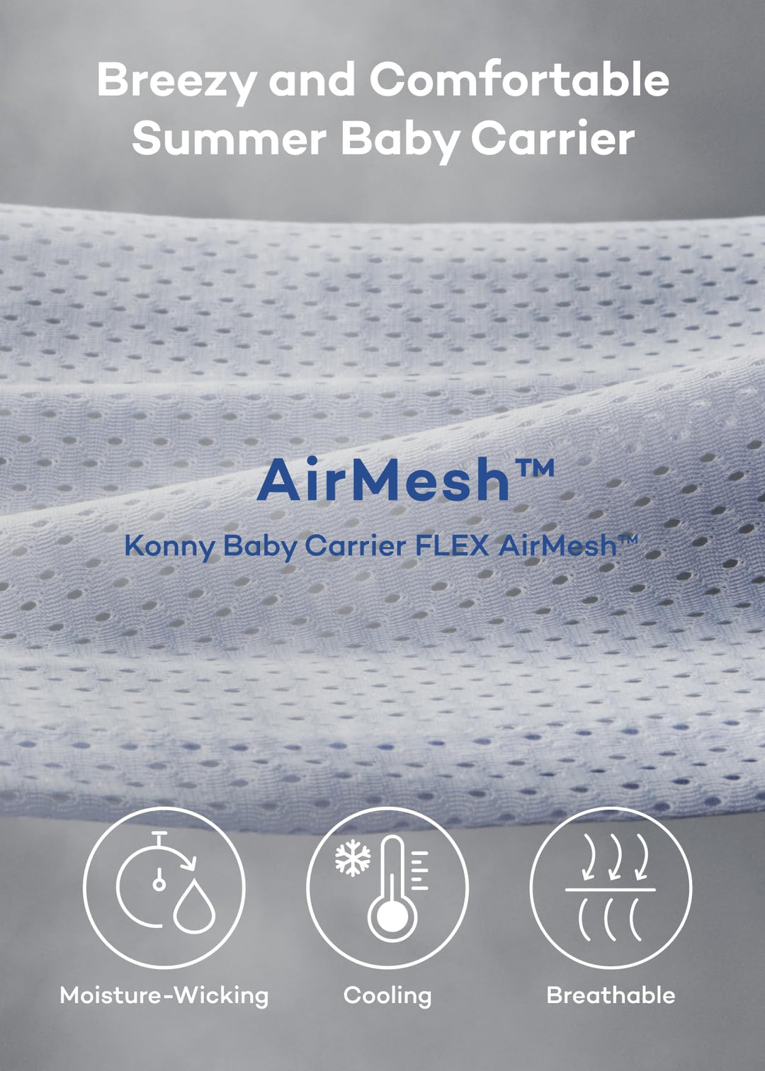 Baby Carrier Flex AirMesh Premium Material - Adjustable, Easy to Wear and Wrap Baby Sling, Perfect for Newborn Babies Essentials up to 44 lbs, (M-4XL) - Mocha