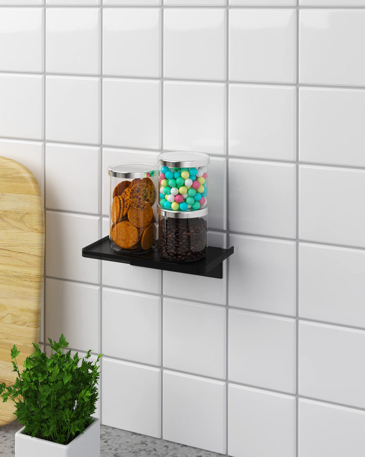 2 Pack Adhesive Wall Shelf, Stick on Shelf, Bedside Wall Shelf, Wet Wipes Holder, Bedside Shelf Wall Mount, Phone Holder for Wall, Acrylic Outlet Shelf for Bedroom, Bathroom, Toilet, Office