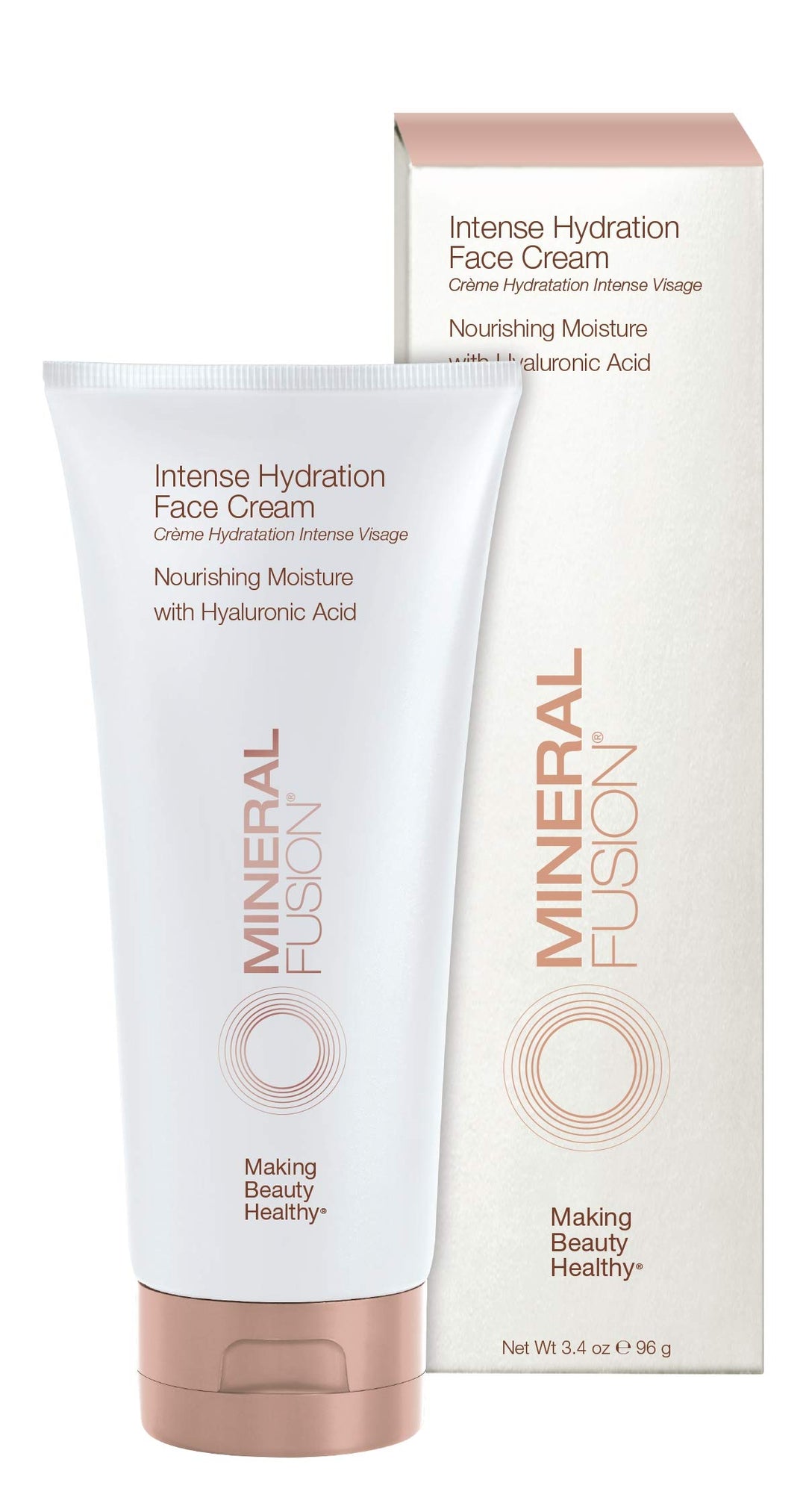 Mineral Fusion Facial Moisturizer - Intense Hydration Face Cream with Hyarulonic Acid, Shea Butter & Rosehip Oil, Moisturizing & Nourishing for Dry Skin, 3.4 oz