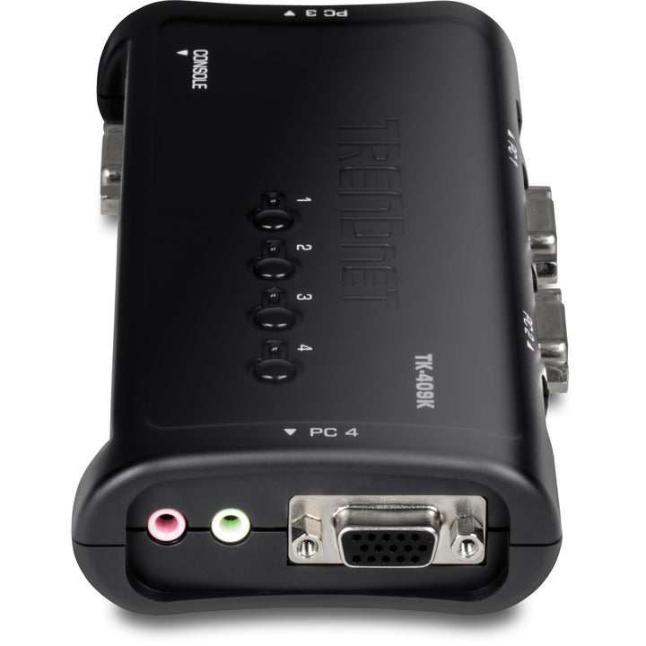 4-Port USB KVM Switch Kit with Audio (Includes 4X KVM Cables) TK-409K (White)