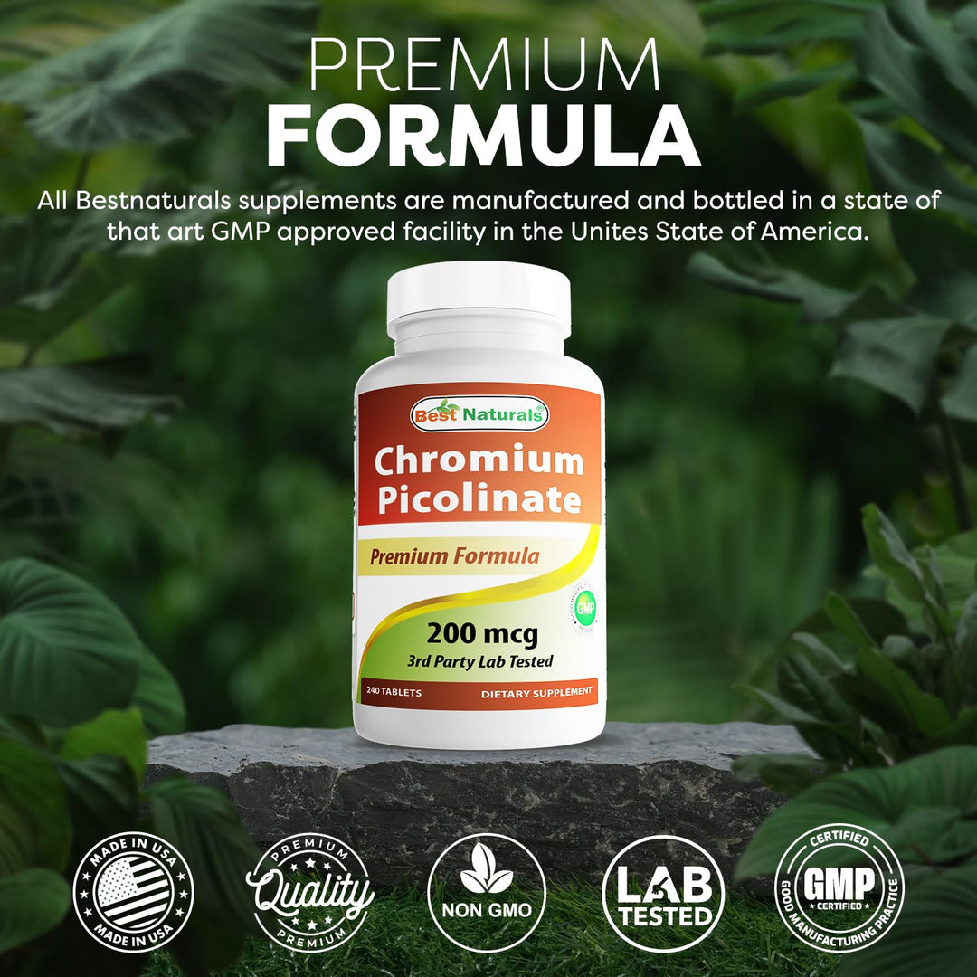 Chromium Picolinate Tablet, 200 mcg, 240 Count