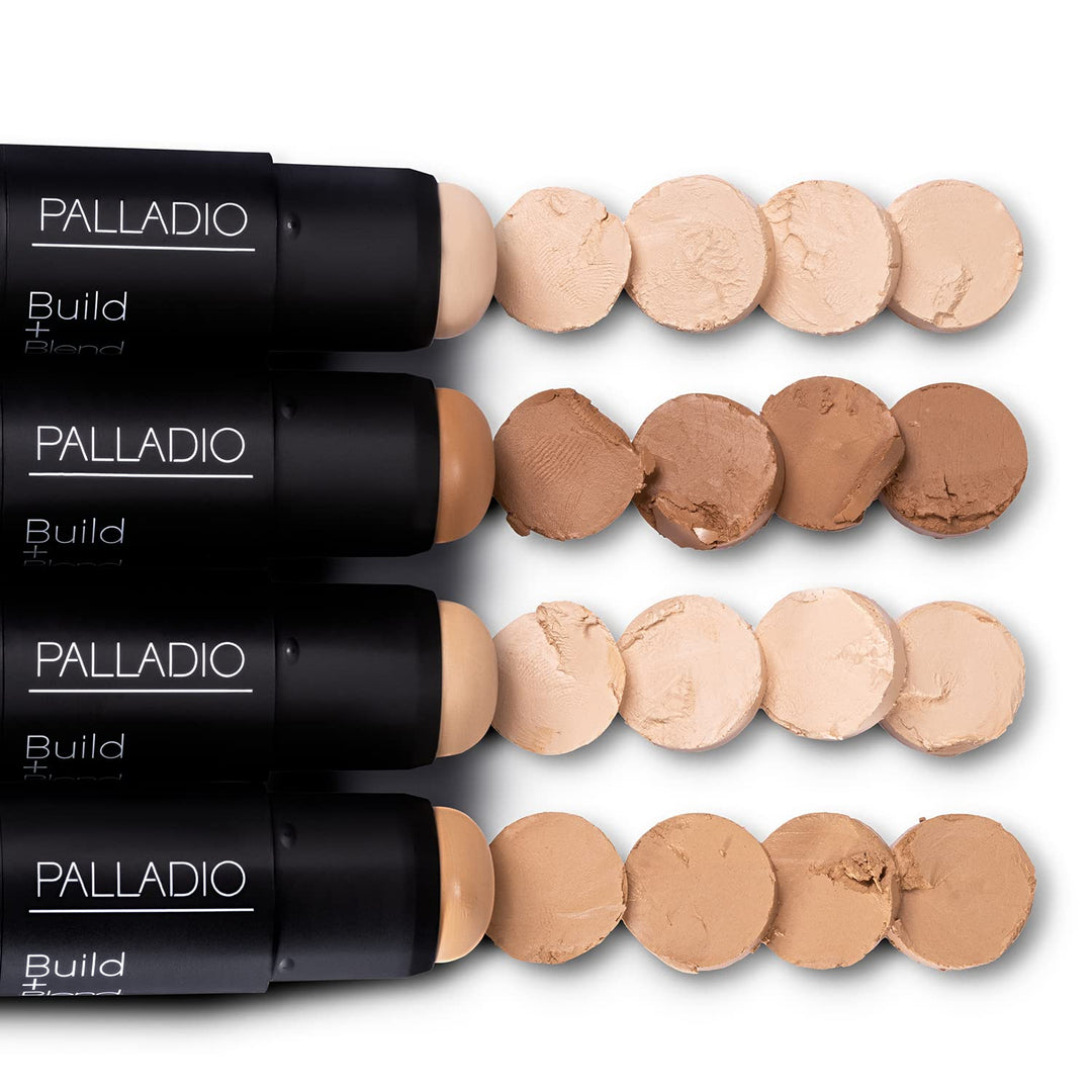 BUILD + BLEND Foundation Stick, Contour Stick for Face, Professional Makeup for Perfect Look, 0.25 Ounce (Natural Beige)