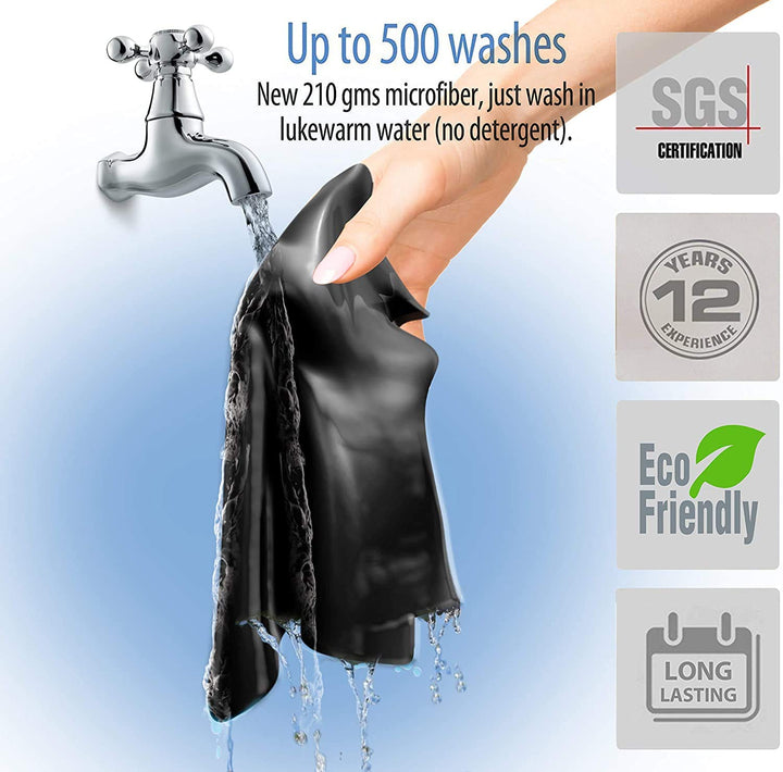 WizPadCover 16” XL Screen Protective Cloth/Keyboard Cover and Cleaning Compatible with 16 in MacBook Pro and Laptop 16” Screen- 2 Pack, Black