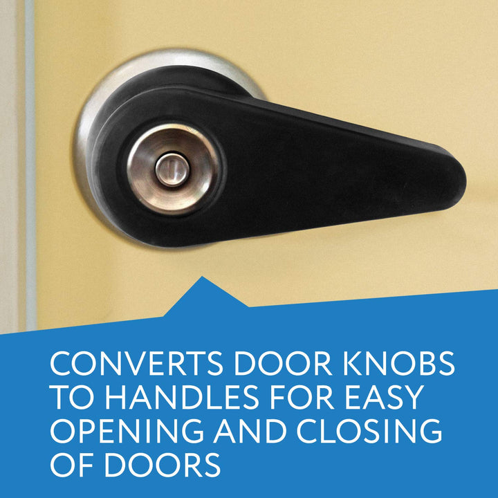 Two Pack Door Handle Extension, Soft Rubberized Doorknob Extension, Converts Knob Style Doors to Handles for Easy Accessibility for Elderly, Disabled, Children, Fits Door Knobs 2 to 2.5