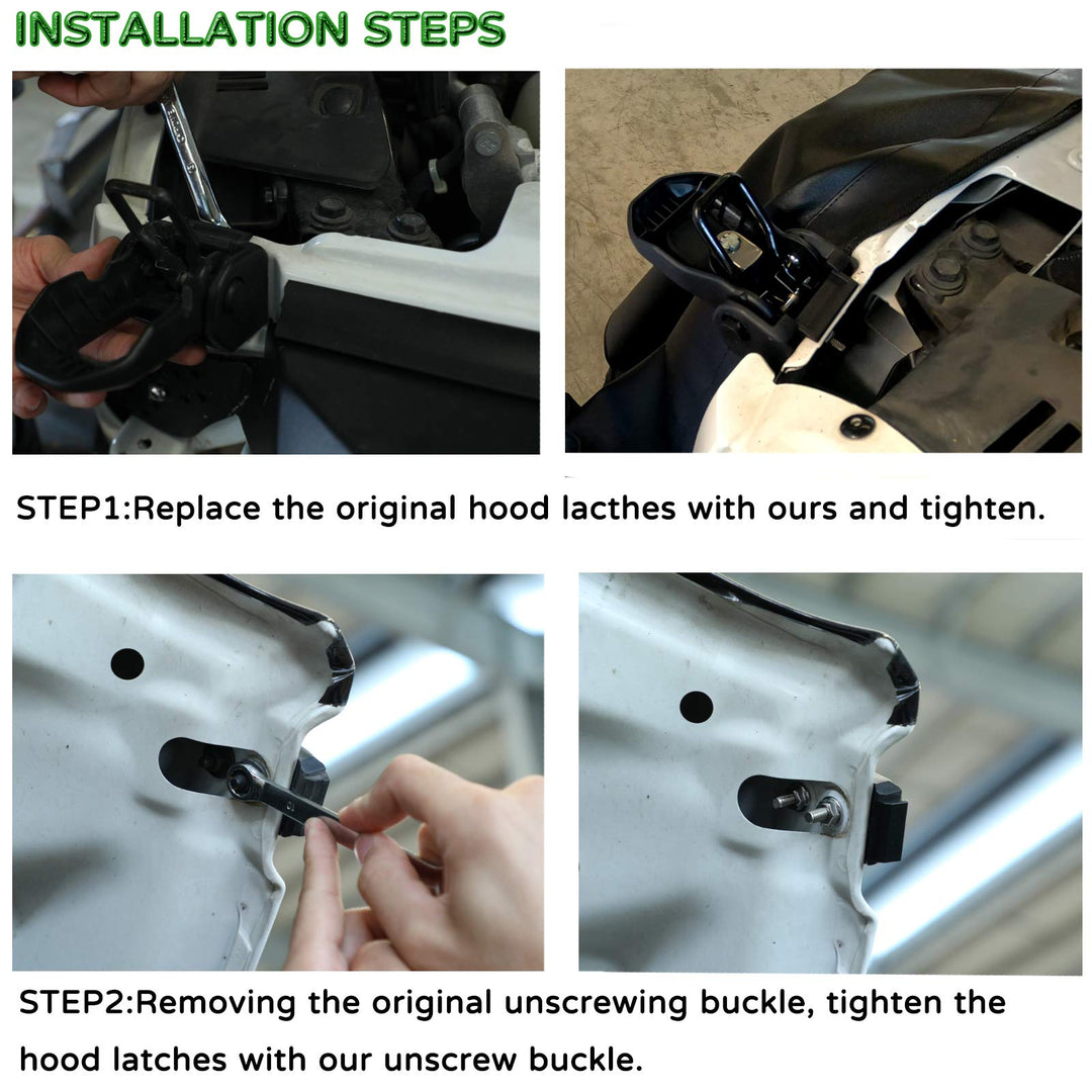 Hood Latches for 2024 2023 2022 2021 2020 2019 2018 Jeep Wrangler JL Jeep Gladiator JT Anti-Theft Hood Lock Catch Latches Accessories 2Door 4Door 2pcs