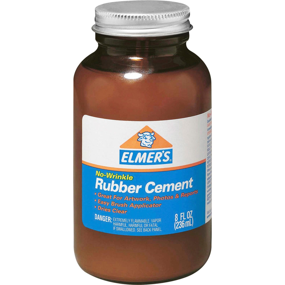 Rubber Cement, No-Wrinkle, 8 Ounces