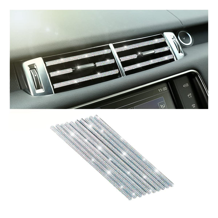 Car Air Conditioner Decoration Strip, 20 Pieces Universal Waterproof Bendable Air Vent Outlet Trim Decoration, Suitable for Most Air Vent Outlet, Car Interior Accessories (Red)