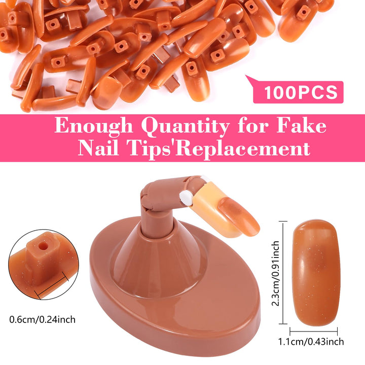 Nail Practice Fingers for Acrylic Nails, 3 Nails for Practice Hand for Acrylic Nails, Training Fingers for Nail Art Beginners, Plastic Fake Fingers with Nails for Hand Nail Art Training