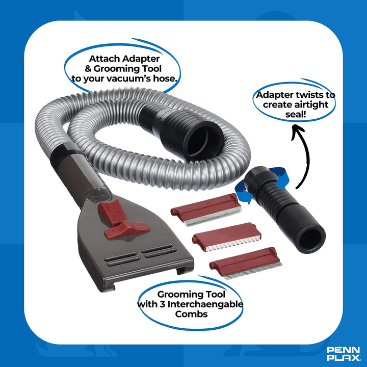 VacGroom Pet Grooming and Shedding Vacuum Attachment Kit – Great for Dogs, Cats, and Your Furniture! Works With Almost All Vacuum Brands