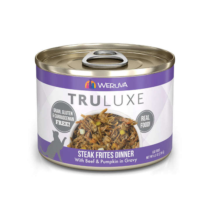 TruLuxe Cat Food, Steak Frites Dinner with Beef & Pumpkin in Gravy, 6oz Can (Pack of 24)