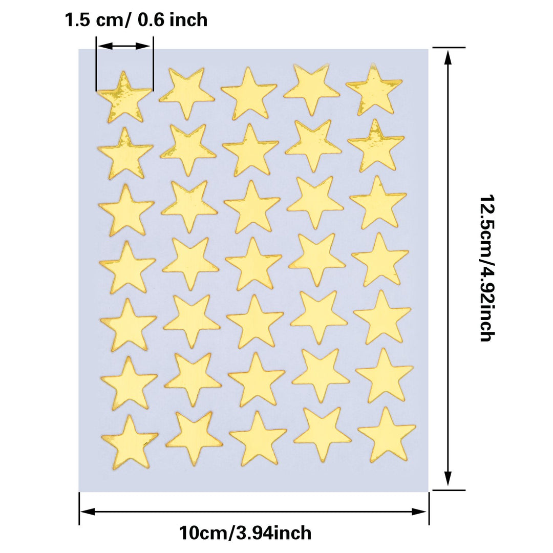 Star Stickers 1750 Count Self-Adhesive Stickers Stars