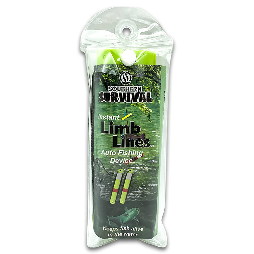 Survival Fishing Kit Limb Lines Auto Fishing Device 2-Pack - Outdoor Survival Camping Bushcraft Fishing - Lightweight, Compact, Easy to Use