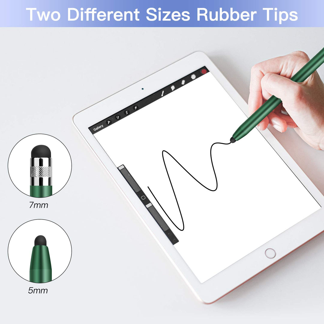 StylusHome Stylus Pens for Touch Screens (2 Pcs), Sensitivity & Precision Stylus, 2 in 1 Capacitive Stylus with 6 Extra Tips for iPad iPhone Tablets Samsung Galaxy All Universal Touchscreen Devices